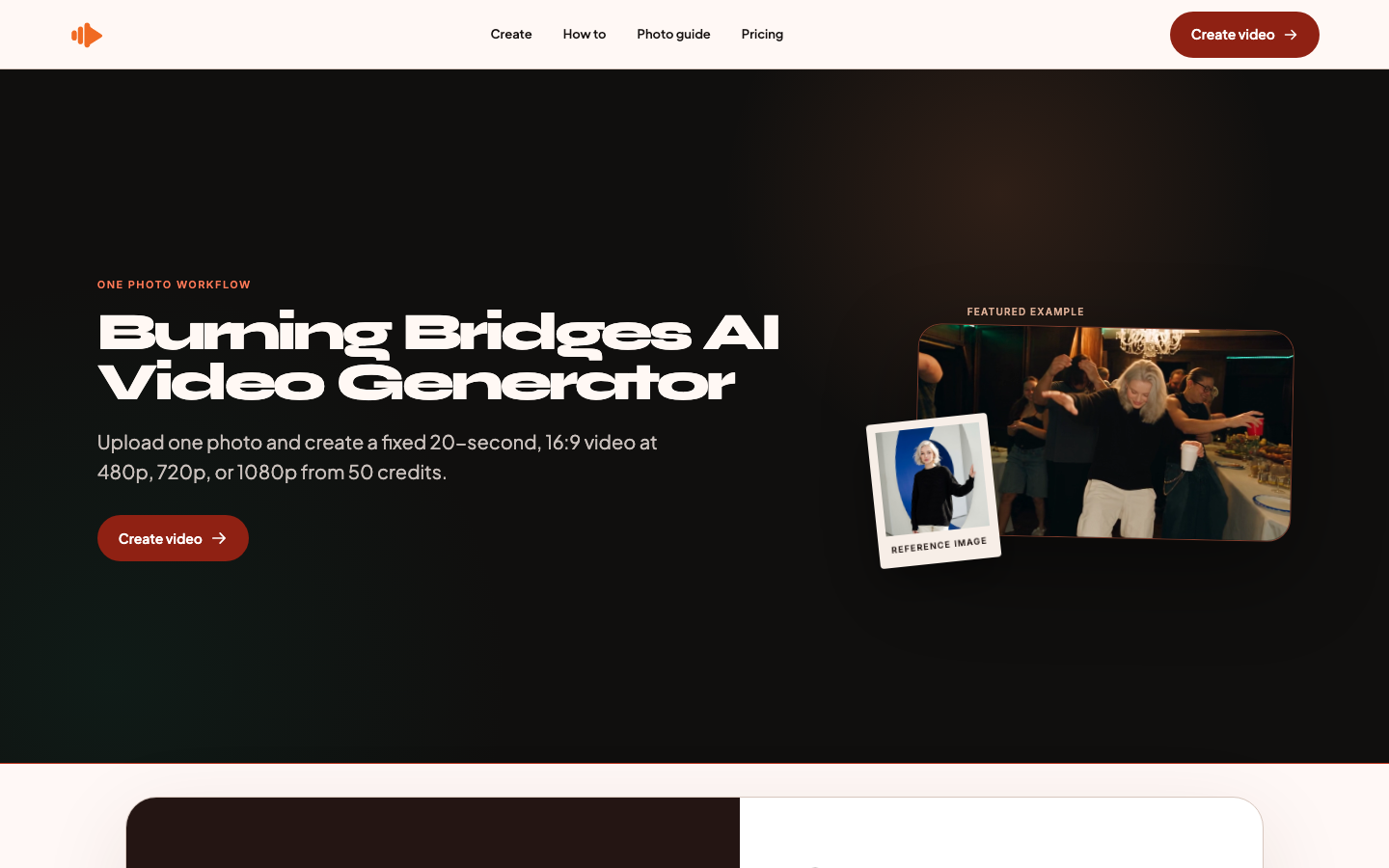 Burning Bridges AI Video Generator screenshot