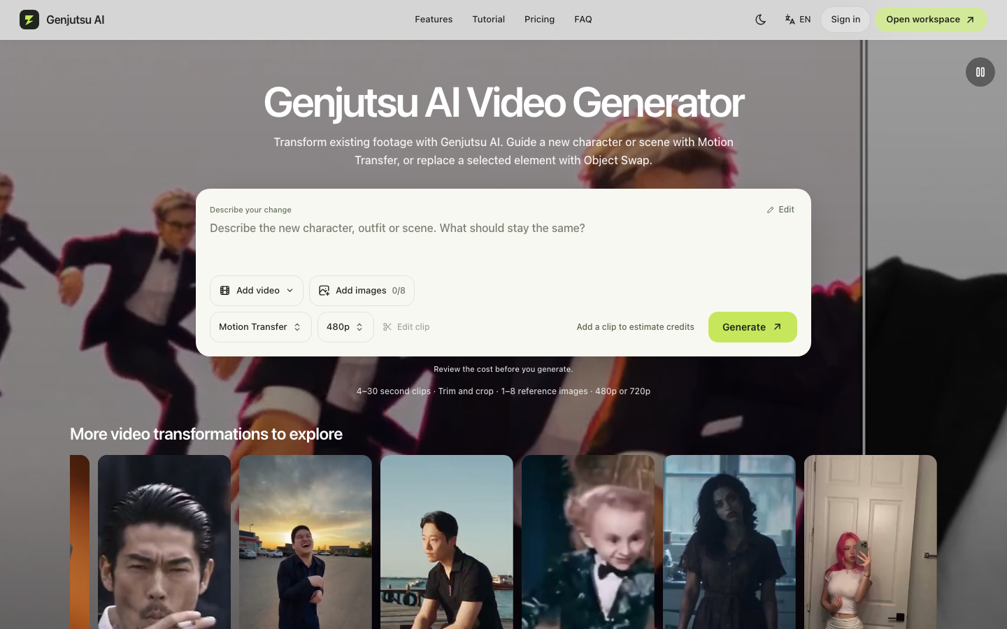 Genjutsu AI Video Generator screenshot