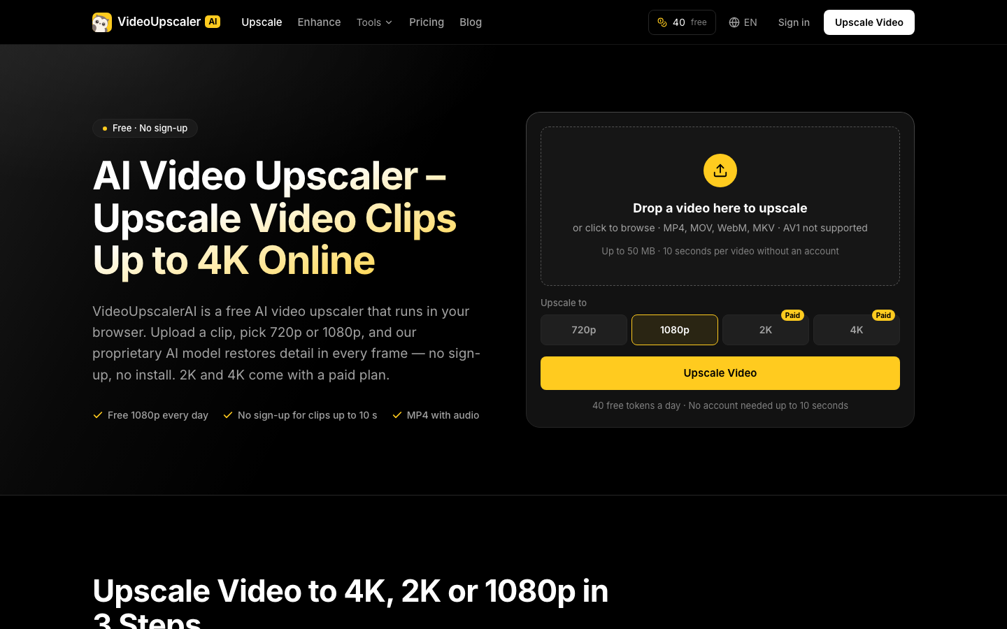 videoupscalerai screenshot