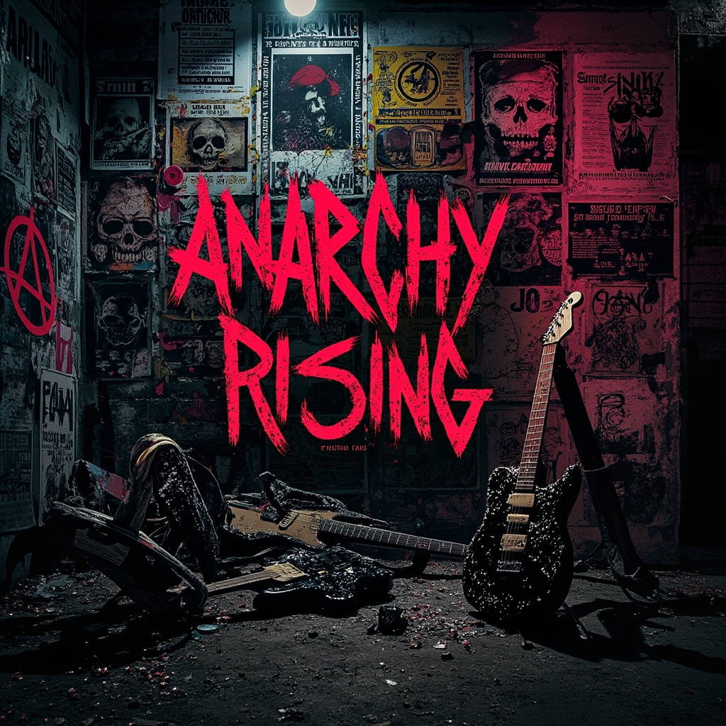 Punk Album Cover Maker with Underground Venue and Anarchist Style