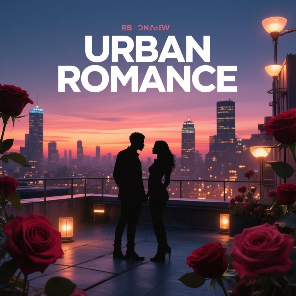 Modern R&B Album Cover Creator with Urban Rooftop Romance