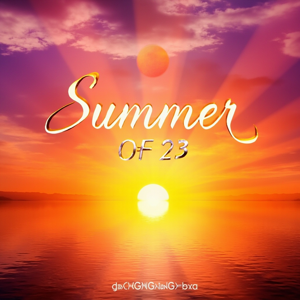 A sunset background with Summer Of 23 song Album Cover