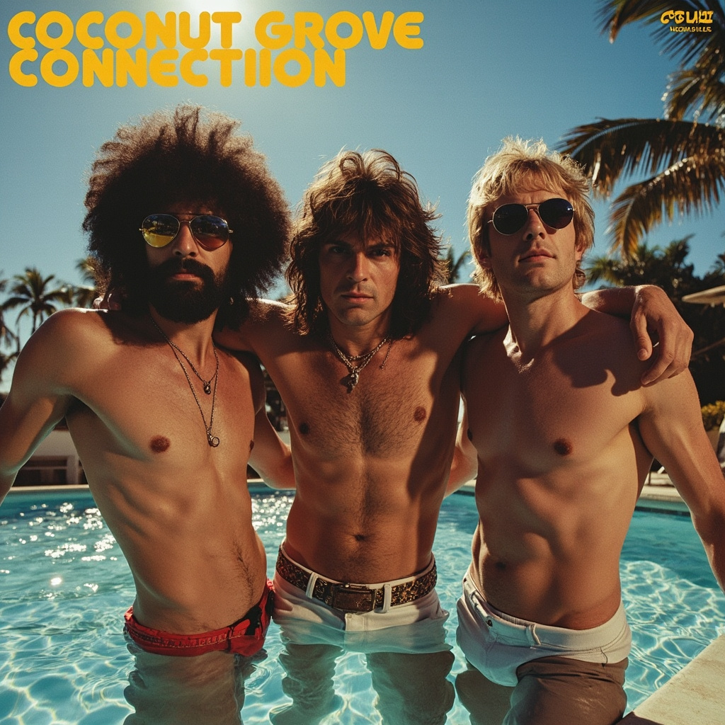 3 hairy chested men all different looking each Album Cover