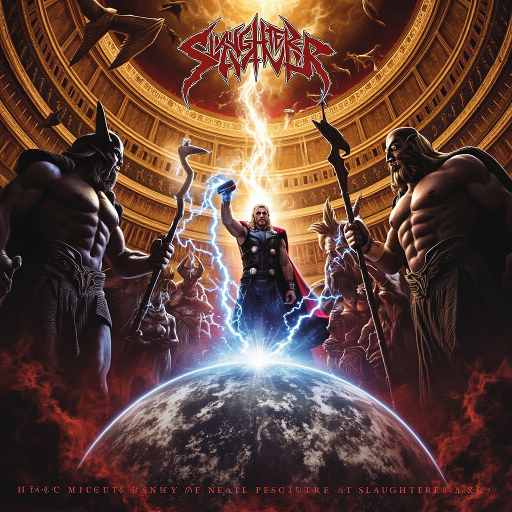Design a heavy metal album cover showing the Album Cover