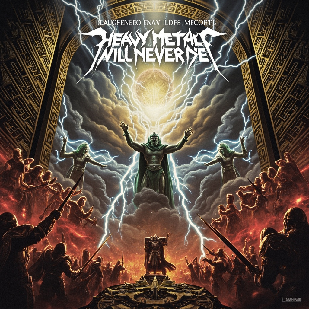 Design a heavy metal album cover showing the Album Cover